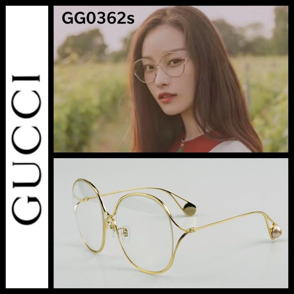 NEW Gucci Round-frame metal and faux pearl glasses sold out oversized look